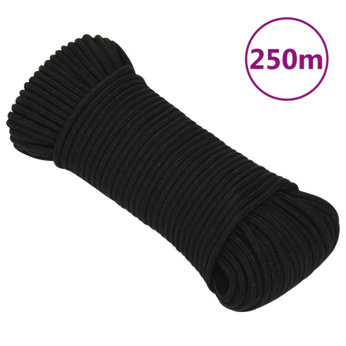 Delovna vrv črna 5 mm 250 m polipropilen